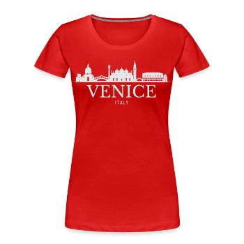 Venedig, Italien, Skyline von Venedig - Frauen Premium Bio T-Shirt - Rot - Vorne - Mia (176cm)
