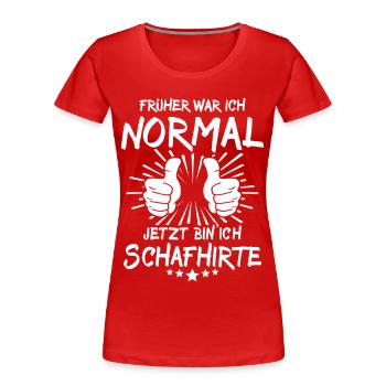 Berger - T-shirt bio Premium Femme - rouge - Devant - Mia (176cm)