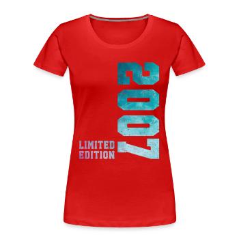 2007 Limited Edition 19 Years Anniversary - Women's Premium Organic T-Shirt - red - Front - Mia (176cm)