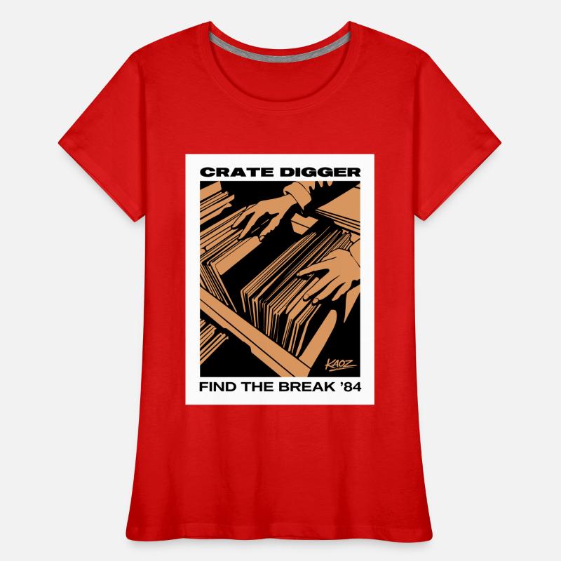 Affiche vinyle Crate Digger 84 T-shirt bio Premium Femme