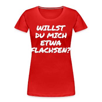 Drôle de dire Hambourg - T-shirt bio Premium Femme - rouge - Devant - Mia (176cm)