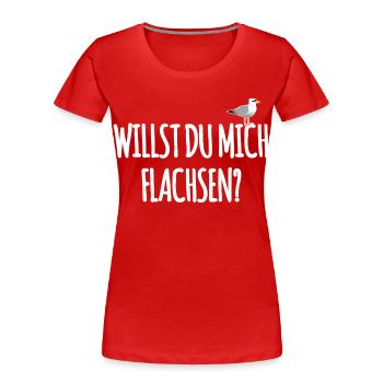 Hamburger Spruch - Frauen Premium Bio T-Shirt - Rot - Vorne - Mia (176cm)