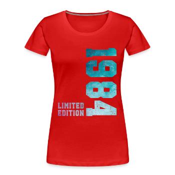 1984 Limited Edition 42 Years Anniversary - Women's Premium Organic T-Shirt - red - Front - Mia (176cm)