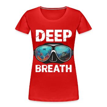 Diving goggles underwater world - Women's Premium Organic T-Shirt - red - Front - Mia (176cm)