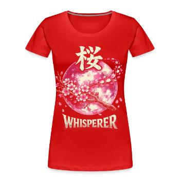 Cherry Blossom Sakura Cherry Blossom - Women's Premium Organic T-Shirt - red - Front - Mia (176cm)