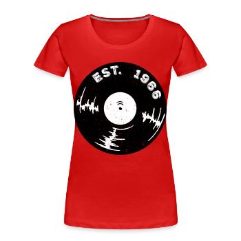 Vintage 1966 - Frauen Premium Bio T-Shirt - Rot - Vorne - Mia (176cm)