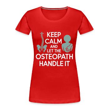 Zertifizierter Spezialist für klinische manuelle Therapie - Frauen Premium Bio T-Shirt - Rot - Vorne - Mia (176cm)