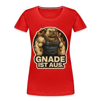 Gnade Ist Aus Bulldog Urban Fitness Tee - Women's Premium Organic T-Shirt - red - Front - Mia (176cm)