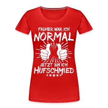 maréchal-ferrant - T-shirt bio Premium Femme - rouge - Devant - Mia (176cm)