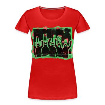 Demo Gleichberechtigung Toleranz - Frauen Premium Bio T-Shirt - Rot - Vorne - Mia (176cm)