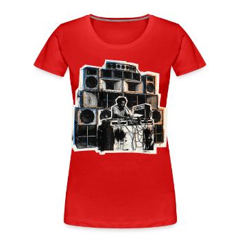 Dub Reggae Soundsystem Roots - Frauen Premium Bio T-Shirt - Rot - Vorne - Mia (176cm)