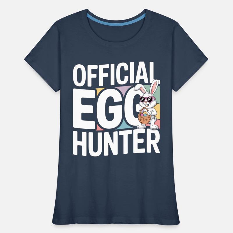 Official Egg Hunter Easter Bunny Easter Humor Women's Premium Organic T-Shirt