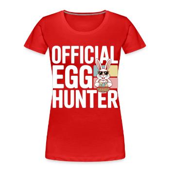 Official Egg Hunter Osterhase Ostern Humor - Frauen Premium Bio T-Shirt - Rot - Vorne - Mia (176cm)