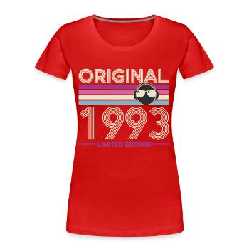 Original 1993 Édition Limitée Rétro - T-shirt bio Premium Femme - rouge - Devant - Mia (176cm)