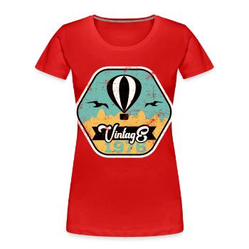 Vintage 1976 - Women's Premium Organic T-Shirt - red - Front - Mia (176cm)