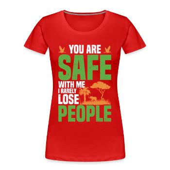 Agent de récupération de voiture Véhicule de récupération - T-shirt bio Premium Femme - rouge - Devant - Mia (176cm)
