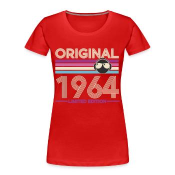 Original 1964 Vintage édition - T-shirt bio Premium Femme - rouge - Devant - Mia (176cm)