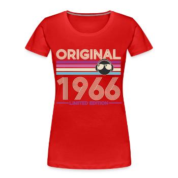 Original 1966 Limited Edition - Women's Premium Organic T-Shirt - red - Front - Mia (176cm)