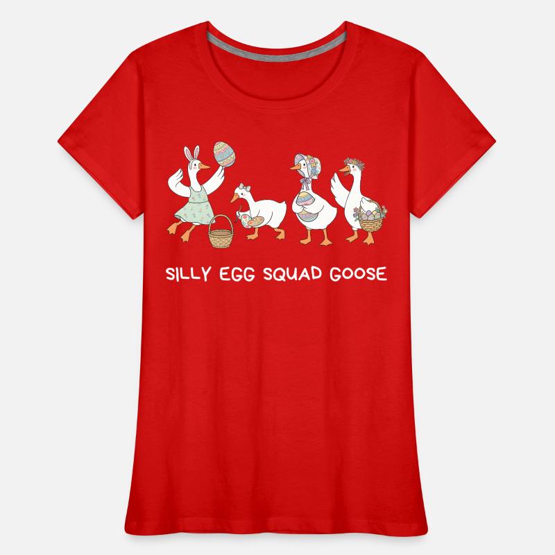 Silly Egg Squad Goose Ostern Frauen Premium Bio T-Shirt