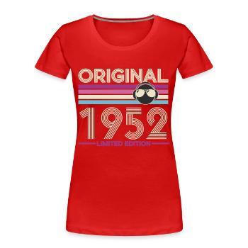 Original 1952 Édition Limitée - T-shirt bio Premium Femme - rouge - Devant - Mia (176cm)