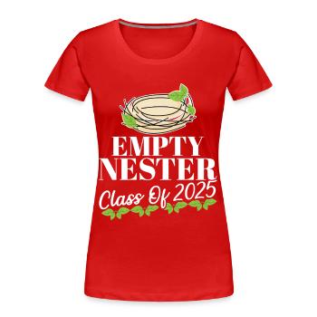 Syndrome du nid vide Fils diplômé du lycée Vide - T-shirt bio Premium Femme - rouge - Devant - Mia (176cm)
