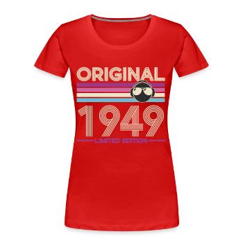 Originale limitierte Ausgabe von 1949 - Frauen Premium Bio T-Shirt - Rot - Vorne - Mia (176cm)