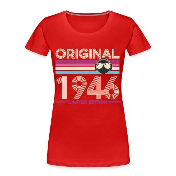 Original 1946 Édition Limitée - T-shirt bio Premium Femme - rouge - Devant - Mia (176cm)