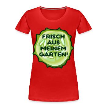Hobby Garten Gemüse - Frauen Premium Bio T-Shirt - Rot - Vorne - Mia (176cm)
