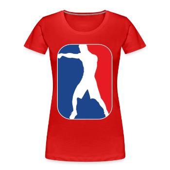 boxing_silhouette mma kampfsport - Frauen Premium Bio T-Shirt - Rot - Vorne - Mia (176cm)