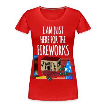 Pyro Lustiger Spruch Feuerwerk Silvester - Frauen Premium Bio T-Shirt - Rot - Vorne - Mia (176cm)