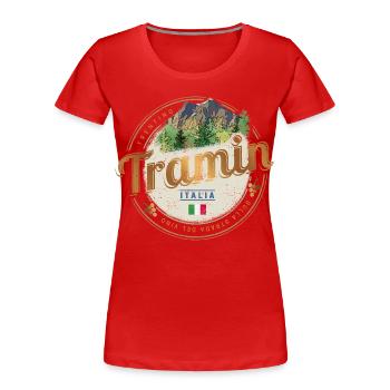 Tramin Trentino Südtirol Italien Vintage Souvenir - Frauen Premium Bio T-Shirt - Rot - Vorne - Mia (176cm)