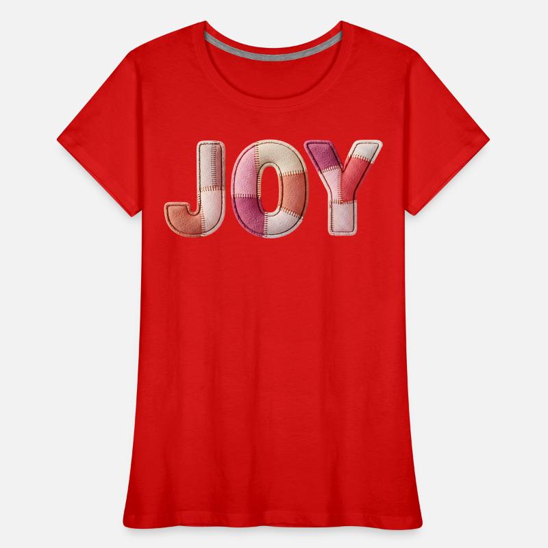 Joy Freude Patchwork Geschenk Frauen Frauen Premium Bio T-Shirt