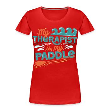 Stand up Paddle - Women's Premium Organic T-Shirt - red - Front - Mia (176cm)