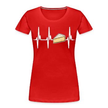 I love brie cheese - Women's Premium Organic T-Shirt - red - Front - Mia (176cm)