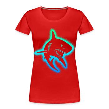 Requins Requins Hommes Garçons Enfants Requin - T-shirt bio Premium Femme - rouge - Devant - Mia (176cm)