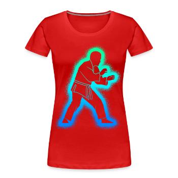 Judo Judoka Herren Kinder Jungen Kampfsport - Frauen Premium Bio T-Shirt - Rot - Vorne - Mia (176cm)