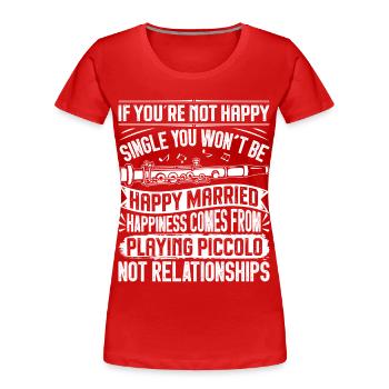 Piccolo Instrumentenorchester Marschkapelle - Frauen Premium Bio T-Shirt - Rot - Vorne - Mia (176cm)