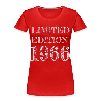 1966 60th year of birth - Women's Premium Organic T-Shirt - red - Front - Mia (176cm)