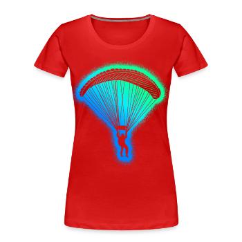 Paragliding Paragliding Men Paragliding - Women's Premium Organic T-Shirt - red - Front - Mia (176cm)
