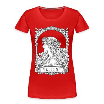 Beltane-Gälische Maifeiern Heidnisch - Frauen Premium Bio T-Shirt - Rot - Vorne - Mia (176cm)
