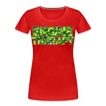 Camouflage de la thérapie moteur pour la vraie mécanique - T-shirt bio Premium Femme - rouge - Devant - Mia (176cm)