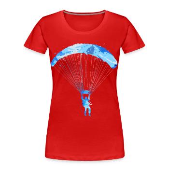 Parapente Parapente Hommes Colorés Parapente Parapente - T-shirt bio Premium Femme - rouge - Devant - Mia (176cm)