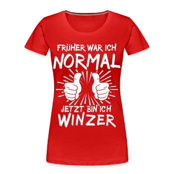 Winzer - Frauen Premium Bio T-Shirt - Rot - Vorne - Mia (176cm)