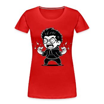 Gamer Anger Controller Zerbrochene Wut - Frauen Premium Bio T-Shirt - Rot - Vorne - Mia (176cm)