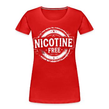 Non-fumeur, ex-fumeur, sans nicotine - T-shirt bio Premium Femme - rouge - Devant - Mia (176cm)