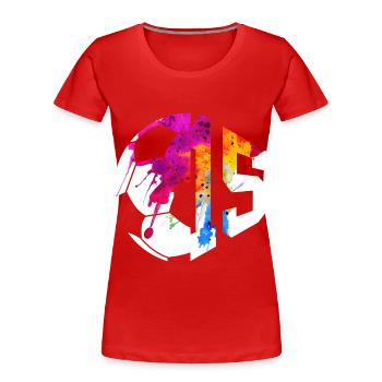 NR. 15 FUßBALLER NUMMER 15 FUßBALL 15. GEBURTSTAG - Frauen Premium Bio T-Shirt - Rot - Vorne - Mia (176cm)