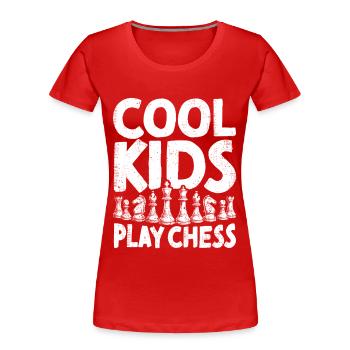 Cool Kids Play Chess Schachspieler Schach - Frauen Premium Bio T-Shirt - Rot - Vorne - Mia (176cm)