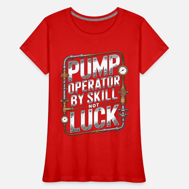 Fire Engineer Pump Operator By Fire Department Women's Premium Organic T-Shirt