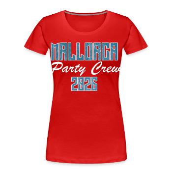 Mallorca, Party - Women's Premium Organic T-Shirt - red - Front - Mia (176cm)