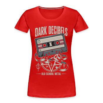 Heavy Metal Shirt Old School Metal Cassette - Women's Premium Organic T-Shirt - red - Front - Mia (176cm)